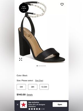 Sam Edelman 10M Black Women's Heels